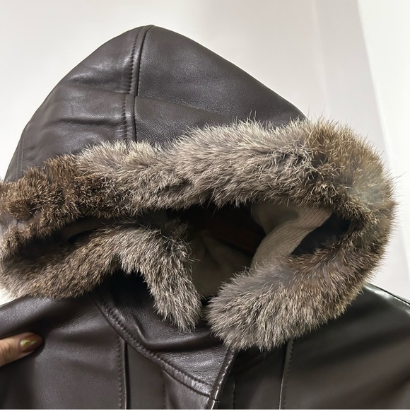 DANIER LEATHER JACKET WITH FUR!!! - Picture 10 of 15